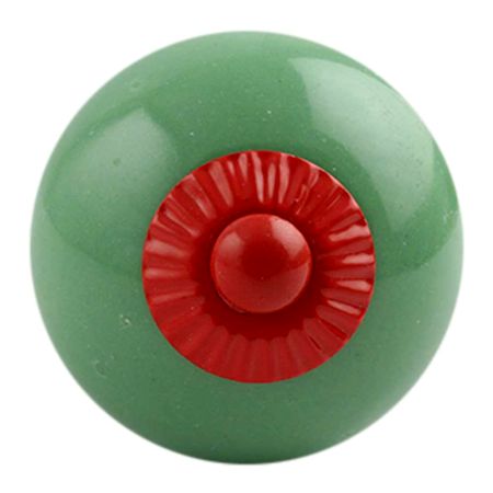 Solid Pea Green Red Fitting Ceramic Knob